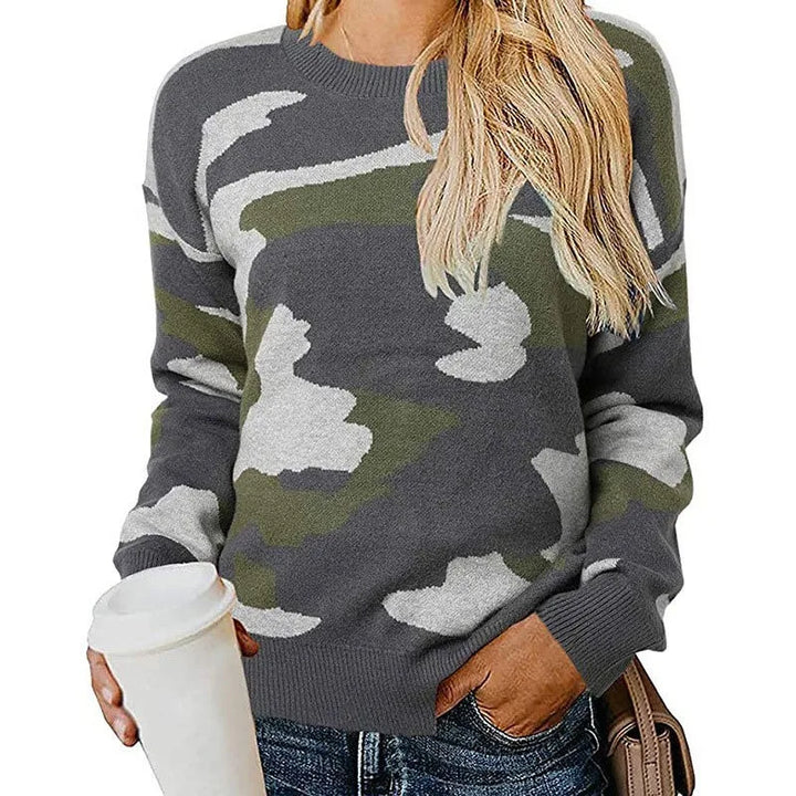 Le Clair™ | Leopard Camouflage Knit Jumper