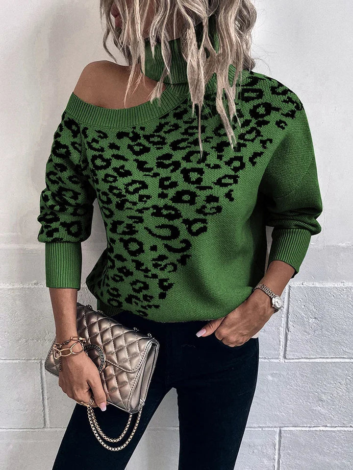 Le Clair™ | Leopard Drop Shoulder Jumper