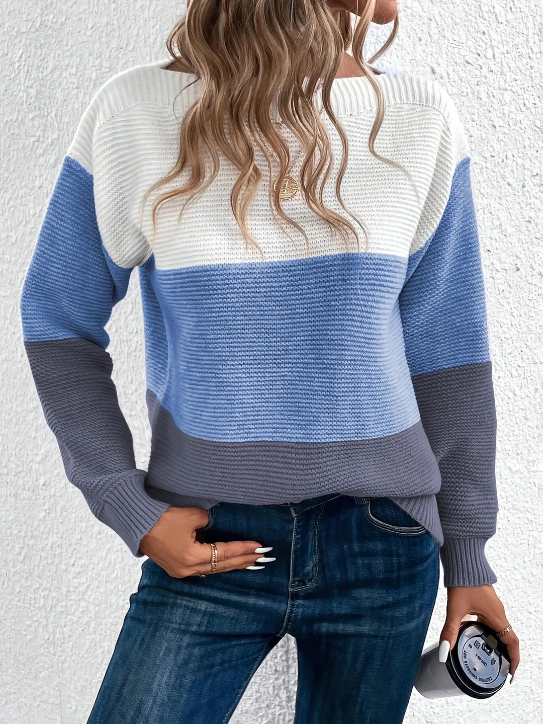 Le Clair™ | Elegant Tri-Colour Patchwork Jumper