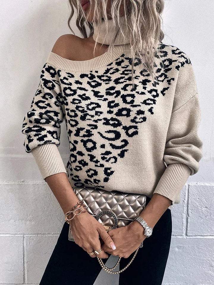 Le Clair™ | Leopard Drop Shoulder Jumper