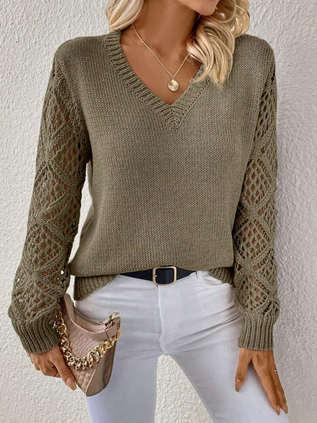 Rosa™ | V-Neck Knitted Sweater